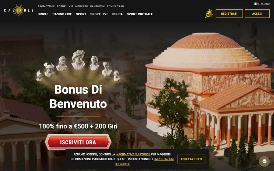 La piattaforma di Casinoly vista durante il nostro test